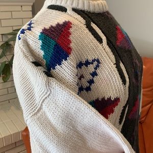 Fun Thrifted Cable Knit Sweater